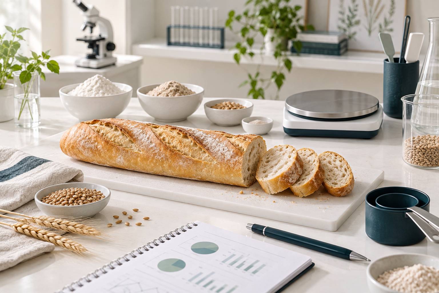 Illustration éditoriale du sujet : Baguette : calories, glucides et valeurs nutritionnelles