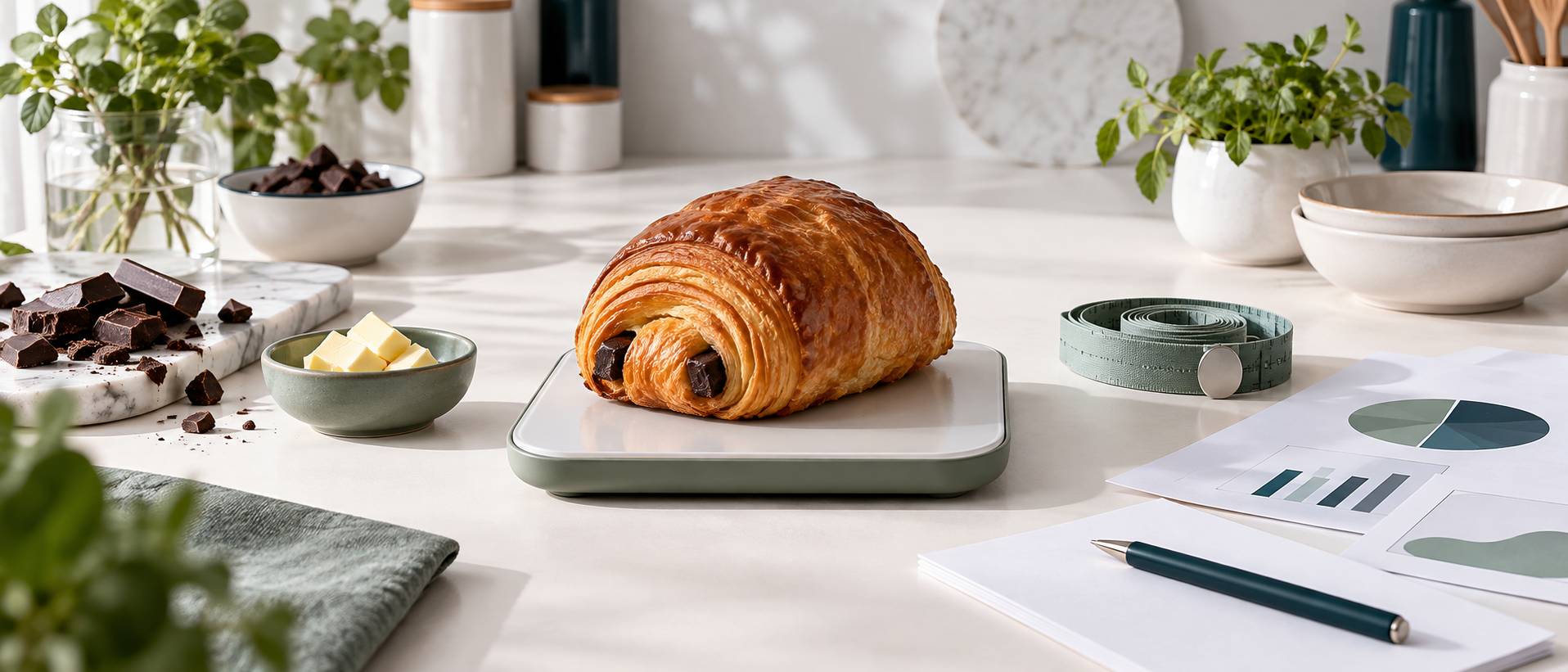 Illustration éditoriale du sujet : Combien de calories dans un pain au chocolat ?