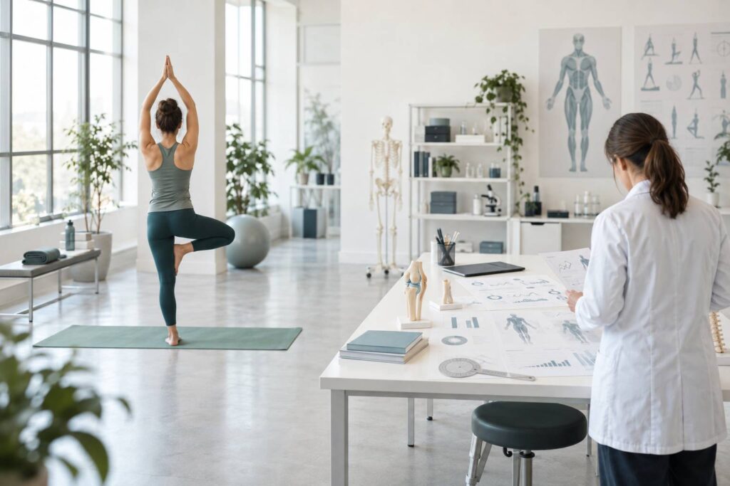 Illustration éditoriale du sujet : Yoga et souplesse : ce que dit la littérature, ce qui relève du discours